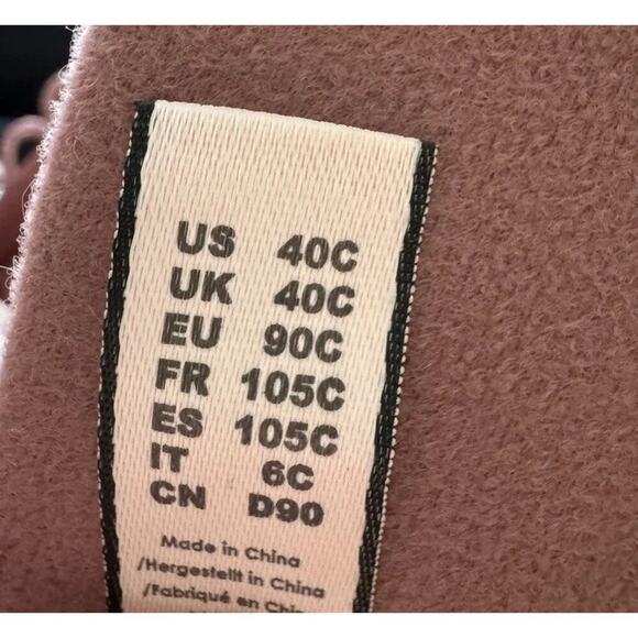 Dobreva Women’s Size 40C Unlined Pink Lace Sheer Bra Underwire Romantic - Picture 7 of 7